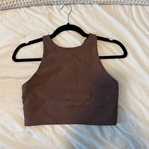 lululemon athletica size 8 energy high neck mauve longline purple Sports Bra